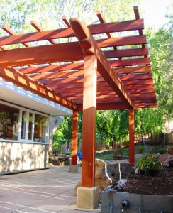 Reclaimed Redwood Pergola